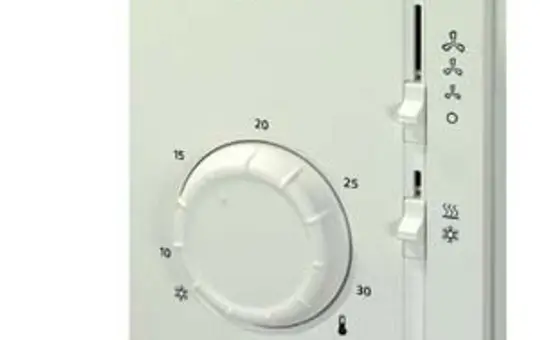 SIEMENS S55770-T229 Electromechanical room thermostat 4-Rohr, Wahlschalter Heizen/Kühlen