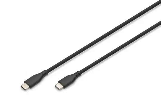DIGITUS AK-300341-010-S USB silicone connection cable USB-C / USB-C | SW | 1 m