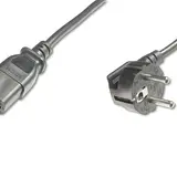 DIGITUS AK-440100-025-S power cable 90° gewinkelt, 1 mm² | SW | 2,5 m
