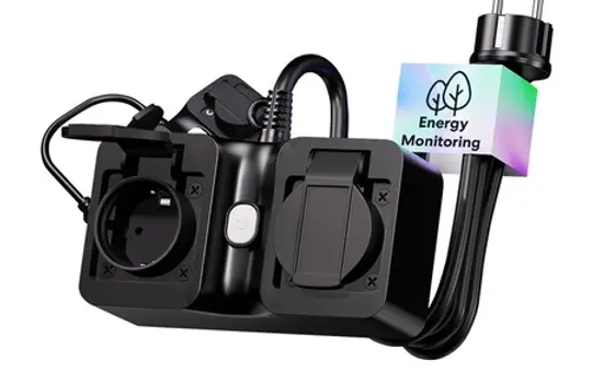 MEROSS MOP320MA-EU Matter outdoor socket 2-fach, Strommessung