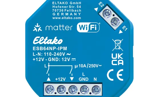 ELTAKO ESB64NP-IPM blind actuator 1+1 Schließer, IP, 10 A/250 V AC