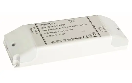 BRUMBERG 17223000 LED power supply 75 W, 24 V, schaltbar | W
