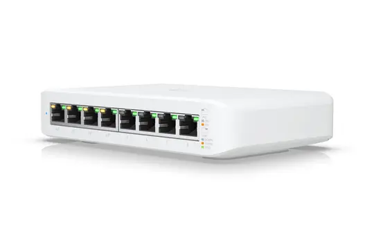 UBIQUITI UniFi USW-Lite-8-PoE Network Switch (1 GbE) 8-Port (4xPoE+), 52 W