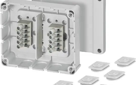 HENSEL DP9222 Cable junction box series DP 2xKlemmen | gray | 119x139 mm