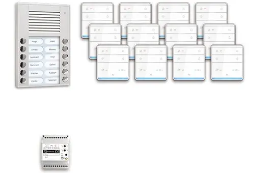 TCS PPAF12-EN/01 Audio Set Outdoor Station AP PES 12 WE, 12 Tasten, 12 Freispr. ISW6010