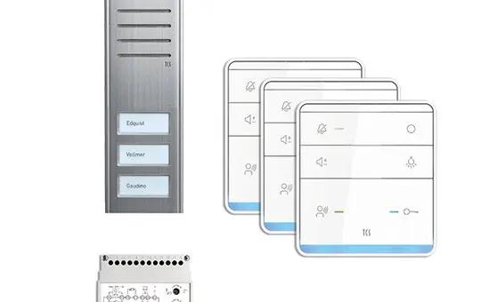 TCS PSX2330-0000 Audio Set Outdoor Station ASX für 3 Wohneinheit,3 Tasten,3 Freispr.