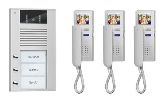 TCS PVE1530-0010 Video Set Outdoor Station AP AVD 3 WE, 3 Tasten, 3 Telefone