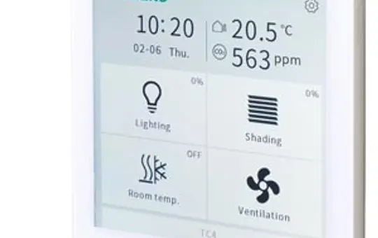 SIEMENS 5WG1204-2SB12 KNX touch panel Touch Control 4 vertikal | W | 4 Zoll