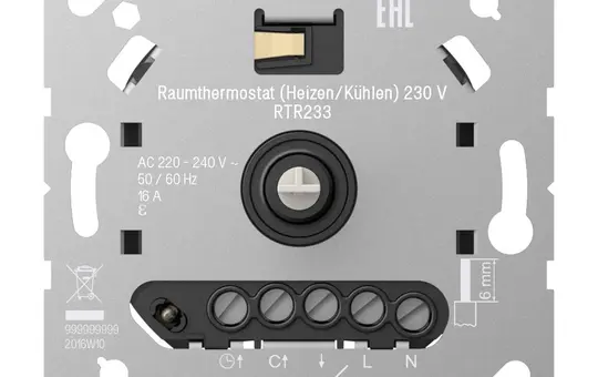 JUNG RTR233 Room Thermostat 230 V Heizen, Kühlen (Relais)