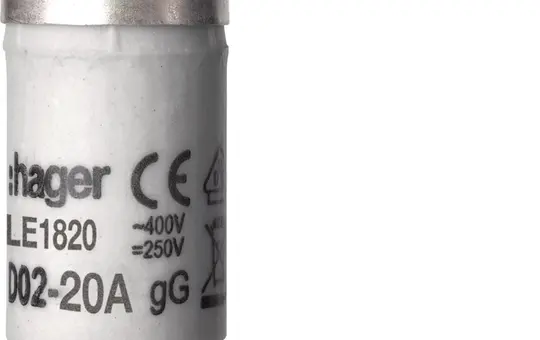 HAGER LE1820 fuse insert D02 D02, 20 A