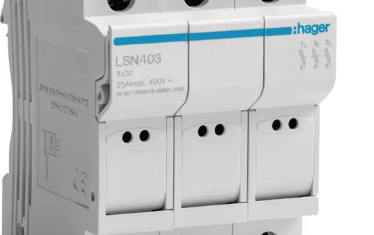 HAGER LSN403 locking element 3P, 25 A, 400 V, L32, 3 TE