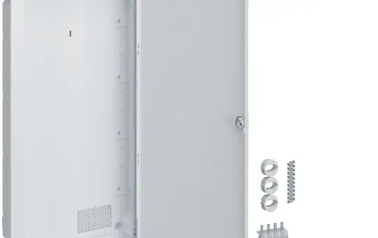 HAGER VH48MMV multimedia distributor for Homeway cavity wall 4-reihig, geschlitzte Stahlblechtür