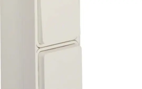 HAGER WNC080B SCHUKO surface-mounted combination IP55 W.1 Wechselschalter/Steckdose | polar white