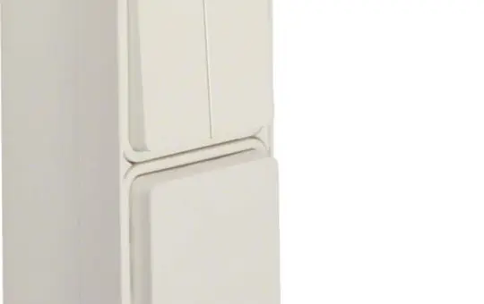 HAGER WNC081B SCHUKO surface-mounted combination IP55 W.1 Serienschalter/Steckdose | polar white